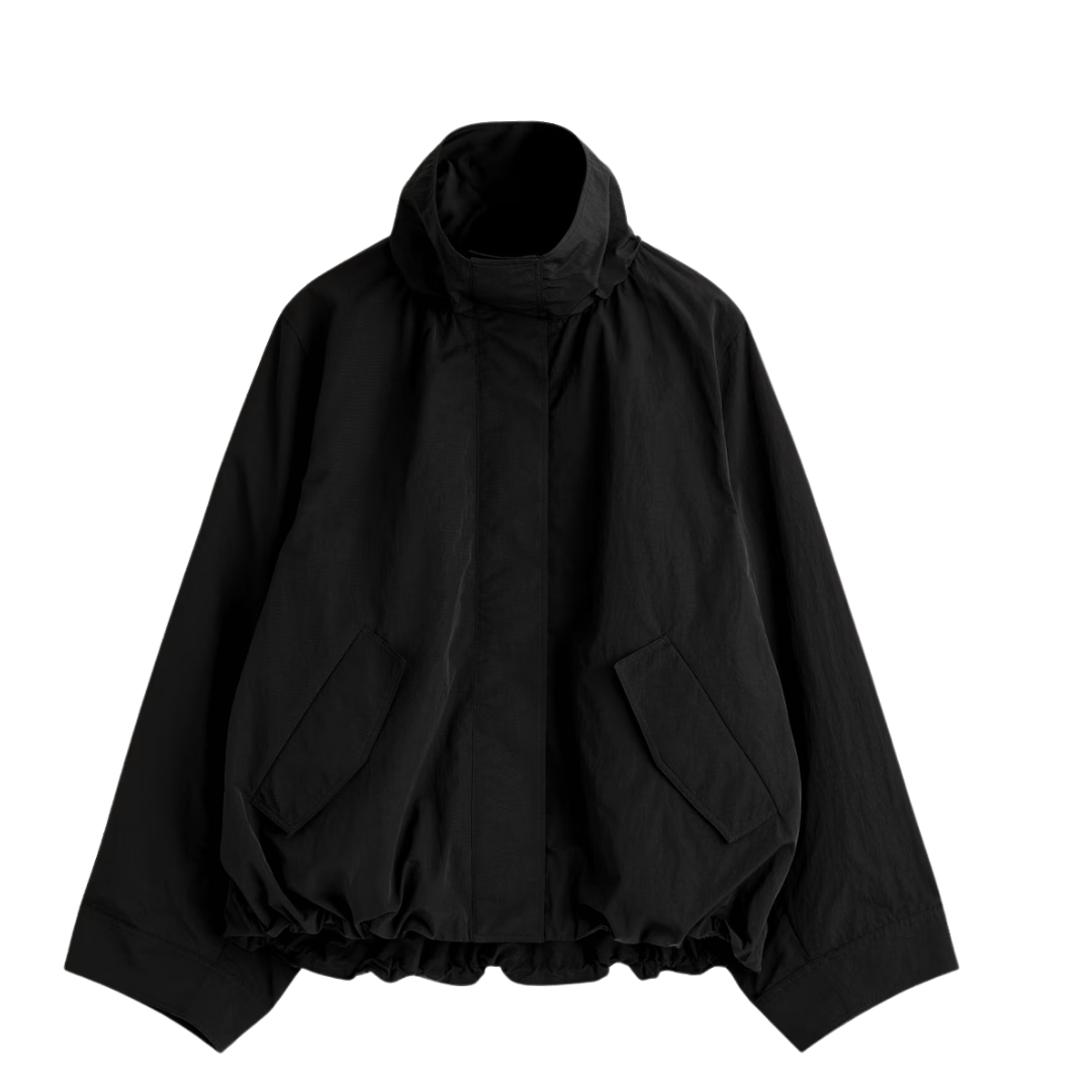 NYLON FUNNEL-NECK JACKET