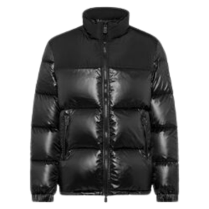 Nylon Down Jacket Bicolor Crest